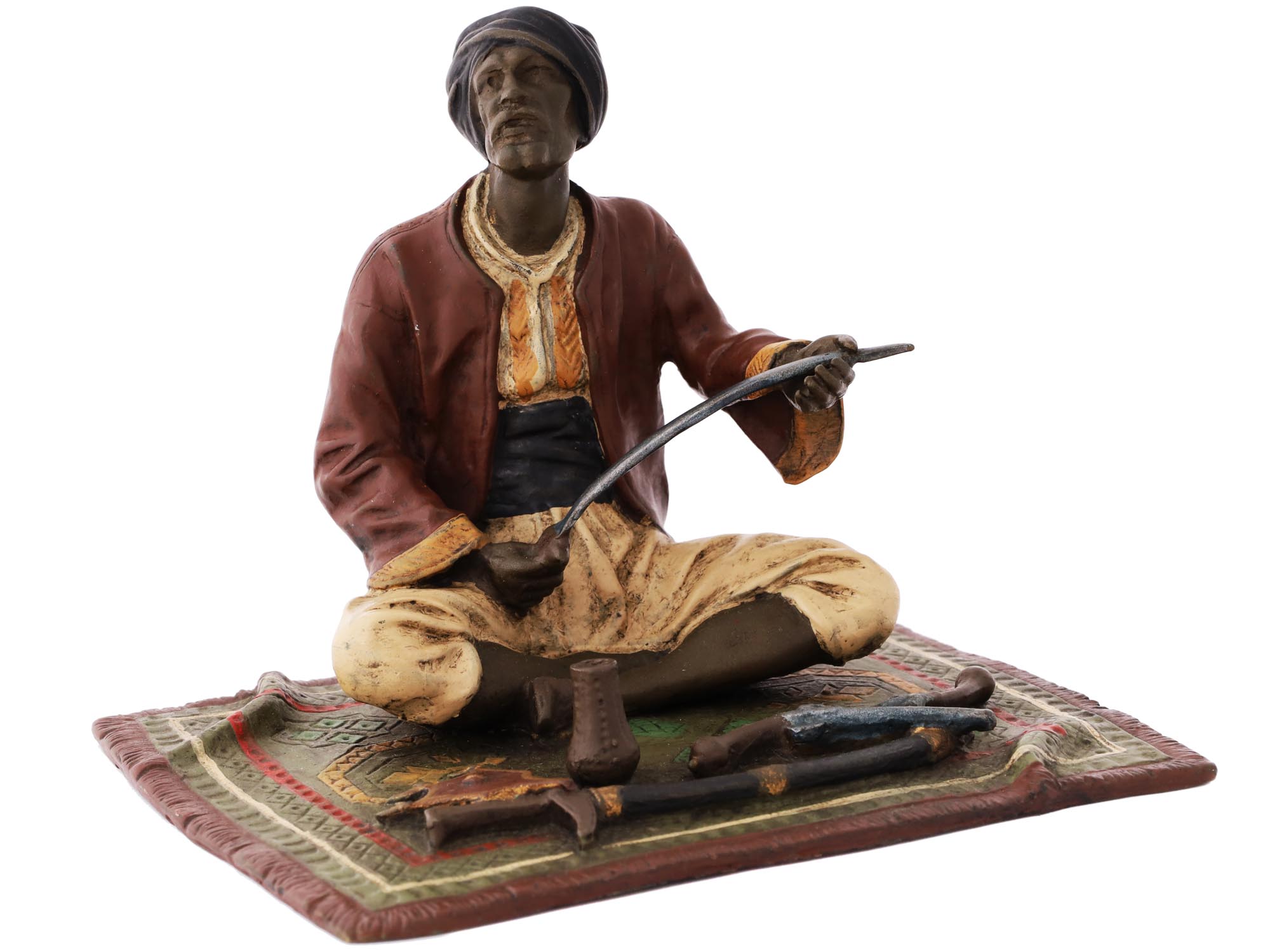 ANTIQUE AUSTRIAN BERGMAN WEAPON MERCHANT FIGURE PIC-